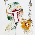 Paint splatter Boba fett