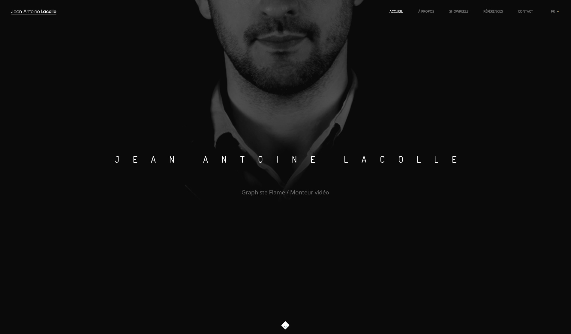 Page de transition pour le site web Jean-Antoine Lacolle
