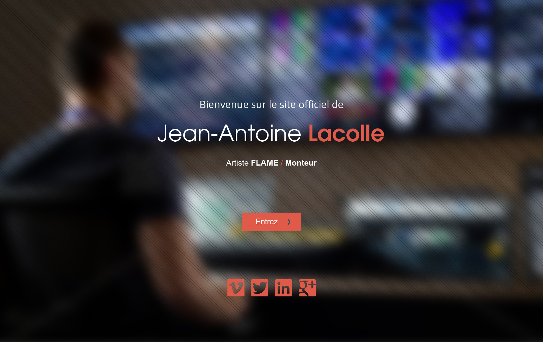 Page de transition pour le site web Jean-Antoine Lacolle