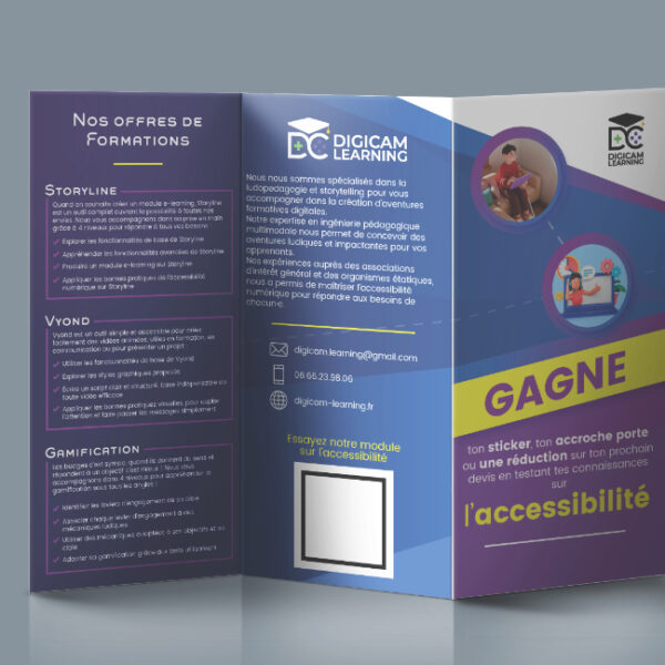 Dépliant Digicam Learning sur l'accessibilité