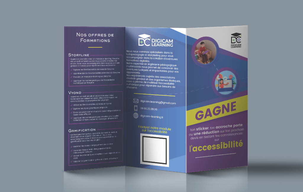 Dépliant Digicam Learning sur l'accessibilité